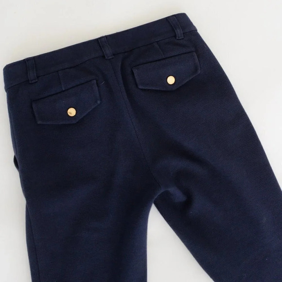 Tory Burch Navy Straight Leg Crop Pants Size 4 - Picture 15 of 16